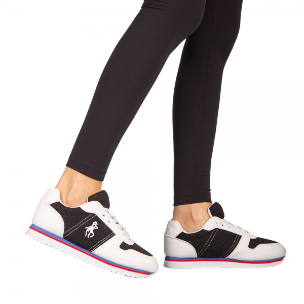 Γυναικεία αθλητικά παπούτσια Corny μαύρα με λευκό - Kalapod.gr